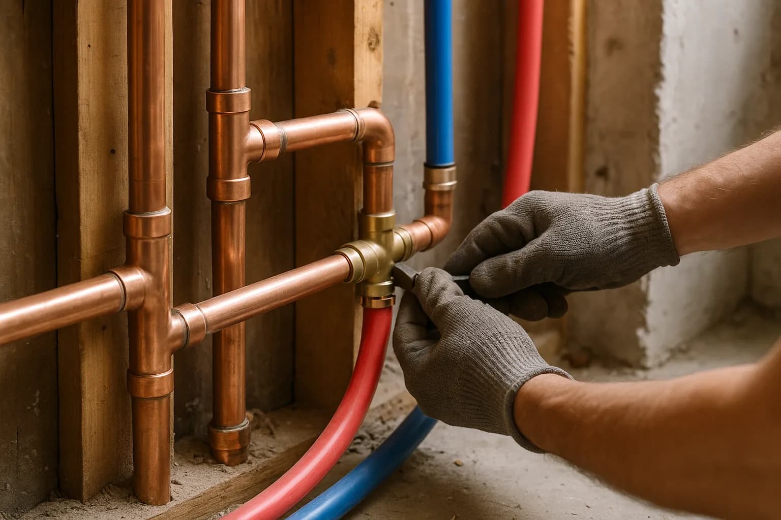 Hot water recirculation piping